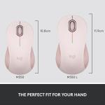 Logitech Signature M550 Wireless Mouse - for Small to Medium Sized Hands, 2-Year Battery, Silent Clicks, Bluetooth, Multi-Device Compatibility - Rose