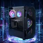 STGAubron Gaming PC Desktop Computer, Intel Core i7-6700 up to 4.0G, GeForce RTX 3060 12G, 32GB DDR4, 1TB SSD, WiFi, BT 5.0, RGB Fan x6, Windows 11 Home