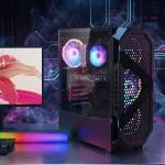 STGAubron Gaming PC Desktop Computer, Intel Core i7-6700 up to 4.0G, GeForce RTX 3060 12G, 32GB DDR4, 1TB SSD, WiFi, BT 5.0, RGB Fan x6, Windows 11 Home