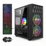 STGAubron Gaming PC Computer Desktop, Intel Core i7 8th Gen up to 4.1GHz, Radeon RX 590 8G, 16G DDR4, 512G SSD, WiFi 6 & BT 5.2, RGB Fan x2, Windows 11 Home