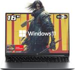 16 Inch AMD Gaming Laptop, FHD Screen Laptop with Ryzen 7 7735HS Processor up to 4.75GHz, 16GB RAM 512GB ROM Windows 11 Laptop Compute, HDMI, WiFi, Bluetooth, Type-C, Webcam, Backlit Keyboard