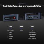 BOSGAME M4 Mini PC, Mini Desktop Computer with AMD Ryzen 7 8745HS, 32GB DDR5 1TB PCle SSD, 4K Triple Display, Oculink, USB4.0, Dual 2.5G LAN, Wi-Fi 6E, BT5.2, for Home, Office, Gaming & Design