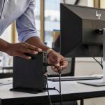 HP 2025 Elite 805 Mini PC Desktop Computer, AMD Ryzen 5 (Beat i7-11700T), Ultra-Quiet Design, 32GB RAM, 1TB PCIe SSD, Dual 4K Display Support, USB-C, Wi-Fi 6, Keyboard & Mouse, Windows 11 Pro