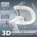 TECHREST Ergonomic Office Chair, Big and Tall Home Desk Chair, High Back Rolling Computer Chair with 2D Arms and Lumbar Support, Comfortable Gaming Chair, Swivel Mesh Chairs, Black