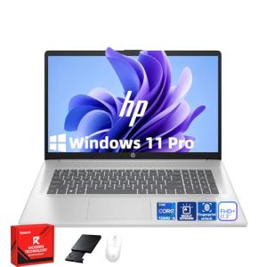 HP 17t Laptop Computer, 17.3" FHD(1920×1080), Intel 10-Core i5-1334U, Backlit KB, Fingerprint, Window 11 Pro Laptop for Business & Students, Redragon Patent Kit, 32GB RAM, 1TB SSD