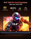 NIMO 15.6" Light-Gaming-Laptop, 8 Cores AMD Ryzen 7 8745HS 16GB DDR5 RAM 512GB SSD (Beat R9 6900HX, up to 4.9GHz) Radeon 780M GPU IPS FHD Computer with 100W Type-C Fingerprint, Backlit Keyboard