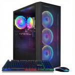 STGAubron Gaming PC Computer Desktop, Radeon RX 580 8G, Intel Core I7 8th up to 4.1GHz, 16G DDR4, 1T SSD, WiFi 6 & BT 5.2, RGB Fan x4, Windows 11 Home