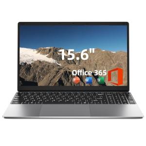 15.6 Inch Laptop with Office 365, 4GB RAM, 128GB Storage Expandable 1TB, 5205U Processor, 1080P FHD IPS Display, Windows 11 Laptops Computer, Wi-Fi 5, BT4.2, Numpad, Type-C, for Business and Students.