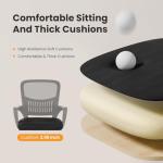 Sweetcrispy Home Office Managerial Executive Chair, Ergonomic Mesh Adjustable Swivel Mid-Back Computer Desk Chair with Comfortable Lumbar Support, Comfy Arms for Bedroom,Study