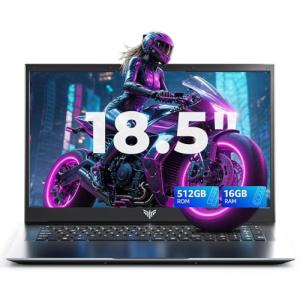 KAIGERR 18.5 inch Laptop, 2026 Laptop, 16GB RAM 512GB SATA SSD, Ιntel N150 Processor(Up to 3.6GHz), Laptop Computer, 1080 FHD Display for Business & Students, 8000Mah Battery, Wi-Fi