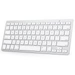 OMOTON Bluetooth Keyboard Compatible with Mac, Compact Wireless Keyboard Compatible with MacBook Pro/Air, iMac, Mac mini/Pro Laptop and PC (Silver)