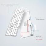 OMOTON Bluetooth Keyboard Compatible with Mac, Compact Wireless Keyboard Compatible with MacBook Pro/Air, iMac, Mac mini/Pro Laptop and PC (Silver)