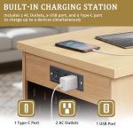 Karzibo 55" Modern Fluted Office Desk with Storage Cabinet & Drawers, Computer Writing Desk with Power Outlet, Pegboard, Built-in Shelves & Keyboard Tray for Study, Home Office (Light Oak)