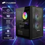 STGAubron Prebuilt Gaming PC Desktop, Radeon RX 550 4G, Intel Core i5 up to 3.7GHz, 16G RAM, 512G SSD, WiFi 6, BT 5.3, RGB Fan x2, Windows 11 Home
