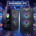 STGAubron Prebuilt Gaming PC Desktop, Radeon RX 550 4G, Intel Core i5 up to 3.7GHz, 16G RAM, 512G SSD, WiFi 6, BT 5.3, RGB Fan x2, Windows 11 Home