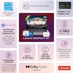 Lenovo IdeaPad Laptop with Microsoft 365 Office, Intel High Performance CPU, 8GB RAM, 1.2TB Storage(1TB Cloud & 256GB SSD), 500GB Portable Drive,11 Hour Battery, SD-Card Reader, Windows 11,w/o Mouse