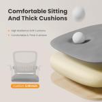 Sweetcrispy Home Office Managerial Executive Chair, Flip Up Armrest Ergonomic Mesh Adjustable Swivel Mid-Back Computer Desk Chair with Comfortable Lumbar Support, Comfy Arms for Bedroom,Study