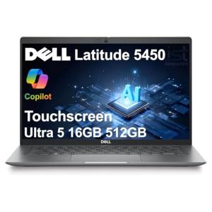Dell Latitude 5450 5000 Business AI PC Laptop (14" FHD Touchscreen, Intel 12-Core Ultra 5 135U (> i7-1355U), 16GB DDR5 RAM, 512GB SSD), Backlit, 1080p IR Webcam, 2x Thunderbolt 4, HDMI, Win 11 Pro