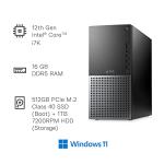 Dell XPS 8950 Desktop Computer - 12th Gen Intel Core i7-12700K, 16GB DDR5 RAM, 512GB SSD + 1TB HDD, NVIDIA GeForce RTX 3060 12GB, Wi-Fi 6, VR Ready, Air Cooled, Bluetooth, Windows 11 Home - Black