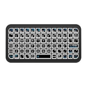 iPazzPort Mini Bluetooth Wireless Keyboard with 8-Color Backlight, Compact Couch Small Keyboard, Rechargeable, for Laptop, Tablet, Smartphone, Travel & Home