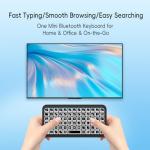 iPazzPort Mini Bluetooth Wireless Keyboard with 8-Color Backlight, Compact Couch Small Keyboard, Rechargeable, for Laptop, Tablet, Smartphone, Travel & Home