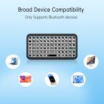 iPazzPort Mini Bluetooth Wireless Keyboard with 8-Color Backlight, Compact Couch Small Keyboard, Rechargeable, for Laptop, Tablet, Smartphone, Travel & Home