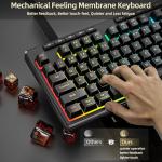Redragon K517 Pro Wireless Gaming Keyboard, RGB Backlit, Tri-Mode BT/2.4GHz/USB-C, Mechanical Feel 94 Keys Computer Keyboard with 4 Macro Keys, Number Pad, 4000mAh Battery for Win/MAC