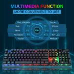 Gaming Keyboard and Mouse Combo, K1 RGB LED Backlit Wired Keyboard with 104 Key Computer PC Gaming Keyboard for PC/Laptop (Black)