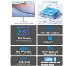 Lenovo 24" FHD All-in-One Desktop Computer for Home & Office, Intel Processor, 16GB RAM, 500GB External + 128GB PCIe, HDMI, Bluetooth 5.2, Business AIO, Vent-Hear, Wireless Keyboard & Mouse, Win 11