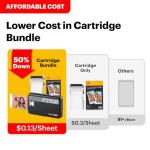 Kodak Mini 2 Retro 4PASS Portable Photo Printer, 2.1x3.4 inches, 38 Sheets Bundle, White