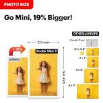 Kodak Mini 2 Retro 4PASS Portable Photo Printer, 2.1x3.4 inches, 38 Sheets Bundle, White