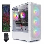 STGAubron Gaming PC Computer Desktop, GeForce GTX 1660 Ti 6G, Intel Core I7 up to 3.9 GHz, 16G RAM, 512G SSD, WiFi, BT 5.0, RGB Fan x 6, Windows 11 Home, White