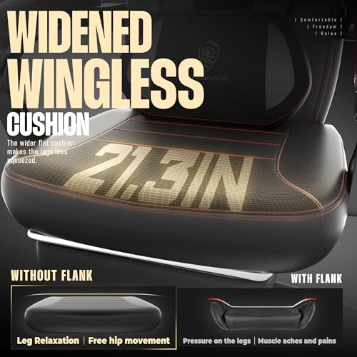 Dowinx Black Gaming Chair with Footrest and Massage