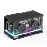 RK ROYAL KLUDGE SH100 Bluetooth Speaker, 40W Dynamic Driver with Enhanced Bass, Wireless Stereo Sound Portable Desktop Speaker, RGB Lights, Fast Charging, TWS Pairing for 360° Audio, Black