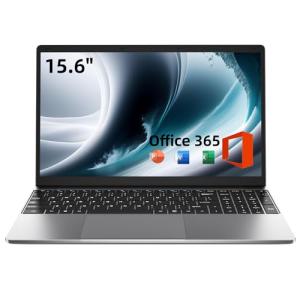 15.6 Inch Laptop with Office 365, 4GB RAM, 128GB Storage Expandable 1TB, 5205U Processor, HD Display, Windows 11 Laptops Computer, Wi-Fi 5, BT4.2, Numpad, Type-C, for Business and Students.