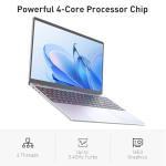 Auusda Business Laptop Computer for Work, Notebook PC for College Students, 15.6" FHD Display, 4-Core Processor, Backlit Keyboard, Fingerprint Sensor, Up to 10TB Storage, 16GB RAM, 1TB SSD, Silver