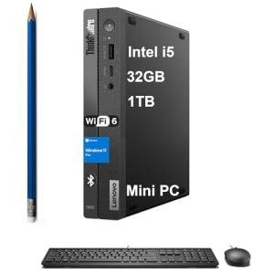 Lenovo ThinkCentre neo 50q Gen 4 Tiny Business Desktop (Intel 8-Core i5-13420H (> i7-1255U), 32GB DDR4 RAM, 1TB SSD, UHD Graphics) MFF, Mini PC, DisplayPort, Ethernet, HDMI, Wi-Fi 6, Win 11 Pro