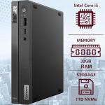 Lenovo ThinkCentre neo 50q Gen 4 Tiny Business Desktop (Intel 8-Core i5-13420H (> i7-1255U), 32GB DDR4 RAM, 1TB SSD, UHD Graphics) MFF, Mini PC, DisplayPort, Ethernet, HDMI, Wi-Fi 6, Win 11 Pro