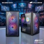 STGAubron Gaming PC Computer Desktop, Intel Core i5 up to 3.6G, Radeon RX 550, 16G RAM, 512G SSD, WiFi 6, BT 5.0, RGB Fan x2, Windows 11 Home