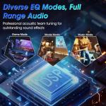 BESTISAN Computer Gaming Speakers with 8 RGB Modes, Compact Design, DC Powered Desktop Speaker with 3 EQ Modes, 50W Active Speakers with Bluetooth 5.3, AUX in, Headphone, Type-C Port for PC/Laptop/TV