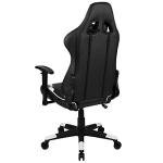 Flash Furniture X20 Fully Reclining LeatherSoft Racing Style Gaming Chair with Headrest, Lumbar Pillows, Ergonomic Swivel Computer Chair, Black/White