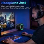 BESTISAN Computer Gaming Speakers with 8 RGB Modes, Compact Design, DC Powered Desktop Speaker with 3 EQ Modes, 50W Active Speakers with Bluetooth 5.3, AUX in, Headphone, Type-C Port for PC/Laptop/TV