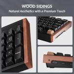 Keychron K10 HE Hall Effect Keyboard Wireless, Magnetic Switch Hot Swappable, Adjustable Actuation Rapid Trigger Mode with Aluminum + Wood Frame, Full-Size Custom RGB for Mac Windows Linux - Black