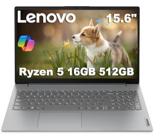 Lenovo Laptop V15 for Business and Student (15.6" FHD Anti-Glare, AMD Ryzen 5 7520U (> Intel i5-1235U), 16GB DDR5 RAM, 512GB SSD), Numeric Keypad, Webcam w/Shutter, RJ-45, Wi-Fi 6, HDMI, Win 11 Pro