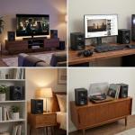 NSY Audio Computer Speakers for Desktop PC - 60W Bluetooth Surround Sound with Bass, Active Powered Speakers for Monitor, Laptop, Gaming & TV, (Black Pair)