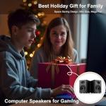 NSY Audio Computer Speakers for Desktop PC - 60W Bluetooth Surround Sound with Bass, Active Powered Speakers for Monitor, Laptop, Gaming & TV, (Black Pair)