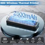 Anycash Portable Printer Wireless for Travel, Inkless Printers Mobile Thermal Printer for 8.5" X 11" & A4 Thermal Paper, Bluetooth Compact Impresora Portátil for Phone, Laptop, Office Home use