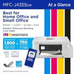 Brother INKvestment 4355 Wireless Color Inkjet All-in-One Printer with 1.8” Color Display and Manual Feed Slot | Includes Refresh Subscription Trial(1) (MFC-J4355DW)