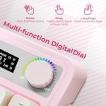 AULA S99pro Wireless Gaming Keyboard, Tri-Mode Computer Keyboard with Number Pad, RGB Backlit Media Knob Programmable Creamy Keyboard - Pink