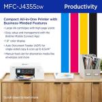Brother INKvestment 4355 Wireless Color Inkjet All-in-One Printer with 1.8” Color Display and Manual Feed Slot | Includes Refresh Subscription Trial(1) (MFC-J4355DW)